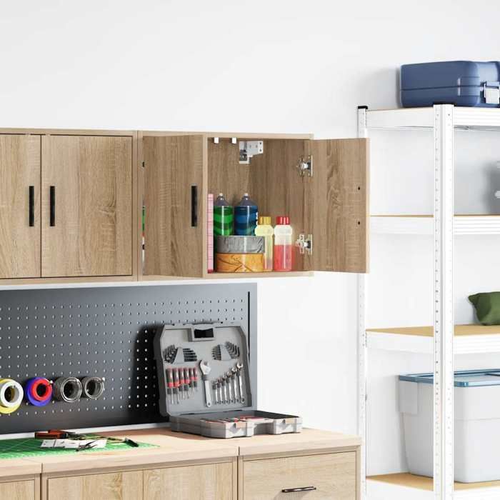 vidaXL Armoire murale de garage chêne sonoma bois dingénierie 860647