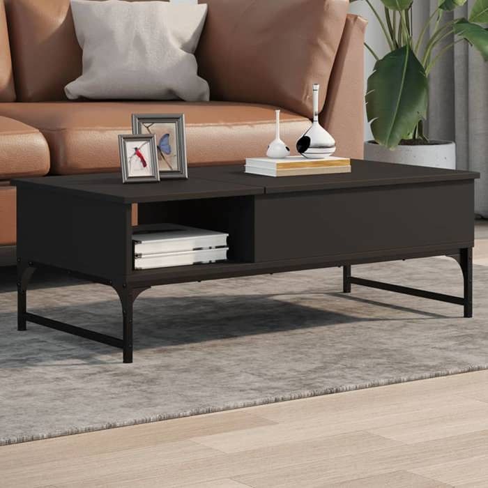VidaXL Table Basse avec Lumières LED, Table d'Appoint, Bout de Canapé, Meuble de Salon Salle de Séjour, Moderne, Sonoma Gris 836579 - Maison