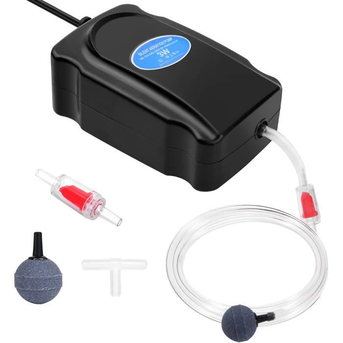 Comparer les prix de Pompe à Air Aquarium, 3W /8W Réglable Puissante Double Sortie Bulleur Aquarium pour Aquarium 5 à 300 L Ultra Silencieuse avec