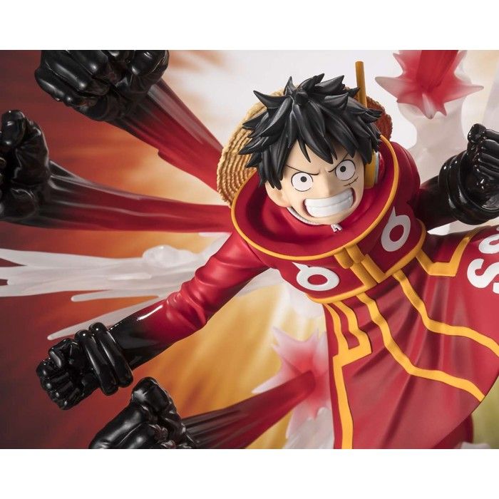 Figurine - BANDAI - Monkey D. Luffy (Gum-Gum Hawk Gatling Figuarts ZERO Extra Battle) - One Piece - 19 cm - Bras recouverts de Haki Figurine - BANDAI - Monkey D. Luffy (Gum-Gum Hawk Gatling Figuarts ZERO Extra Battle) - One Piece - 19 cm - Bras recouverts de Haki