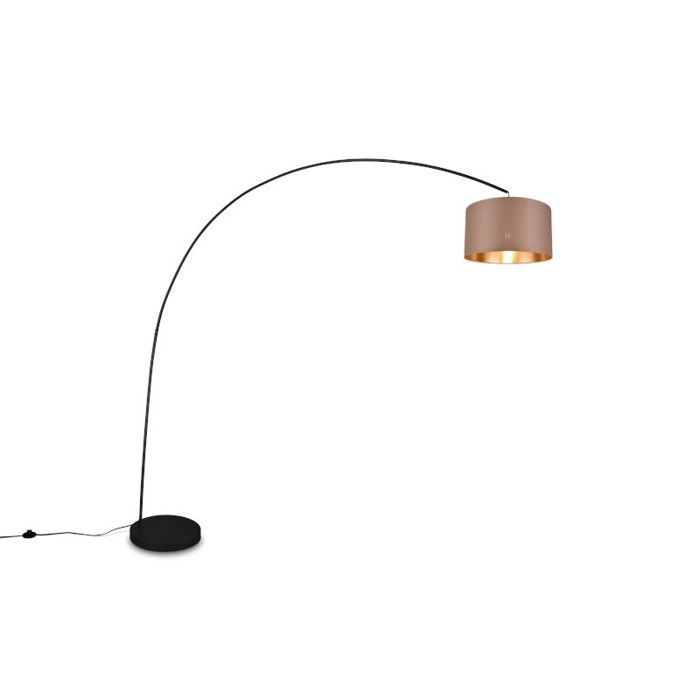 Lampadaire Led  noir et taupe culot E27 - Trio - Mansur