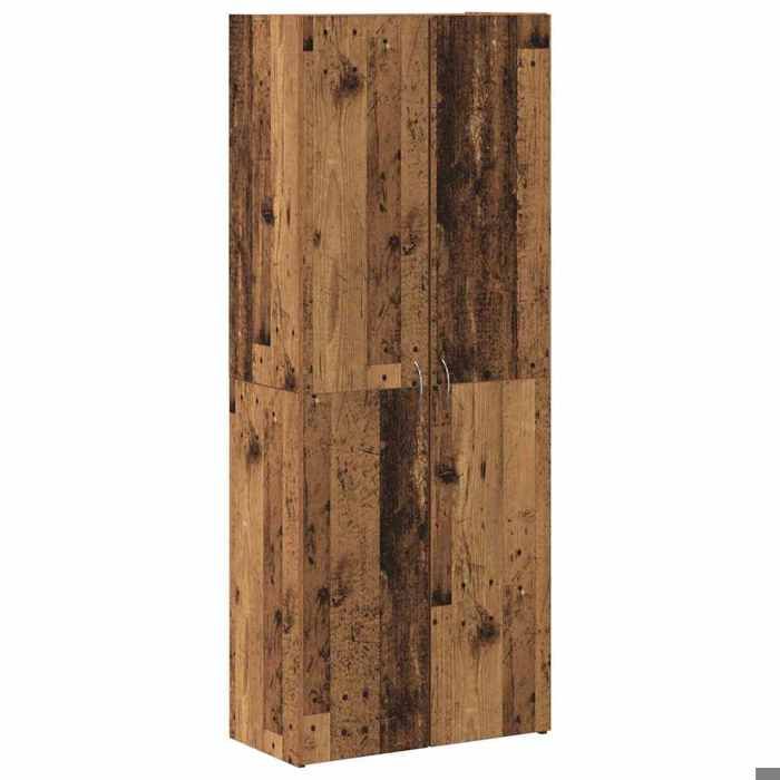 Luxueux Best*Cabinet de bureau à casiers - Cabinet Meuble Étagère pour bureau - Bois ancien 60x32x153 - Bois dingénierie 288494