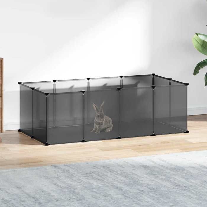 Automne/hiverCage pour petits animaux Noir 144x74x46 5cm PP et Acier - HAuteur:46.5cm - Grande Taille &FR_636759 Automne/hiverCage pour petits animaux Noir 144x74x46 5cm PP et Acier - HAuteur:46.5cm - Grande Taille &FR_636759