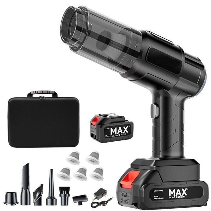 Aspirateur a Main 120w avec 5 Hepa Filtre - Aspirateur Voiture Puissant sans Fil - 35 000 TR/Min -15000mAhavec boîte de rangement