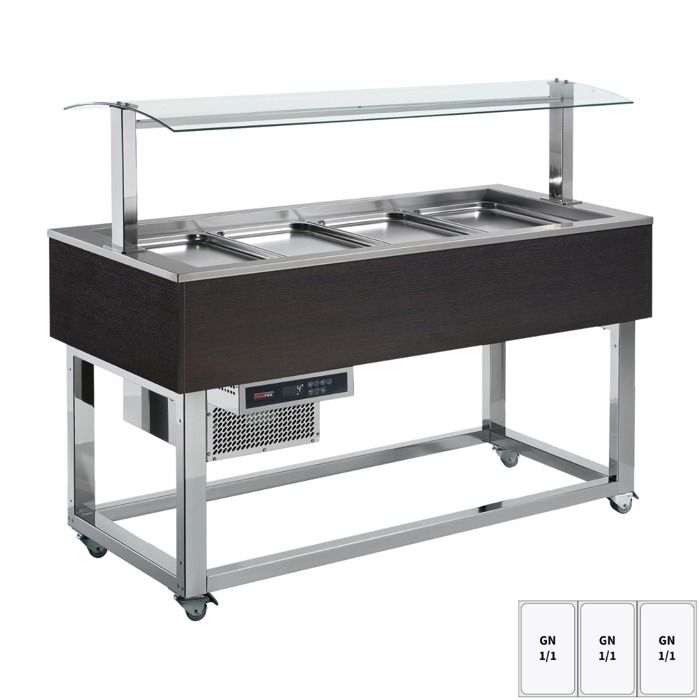 Buffet Réfrigéré Professionnel pour Bac GN 1/1 - Redfox - Marron ...