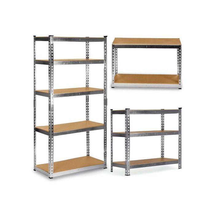 Étagère de rangement en métal 183 x 90 x 40 cm Humberg HR-853 argent