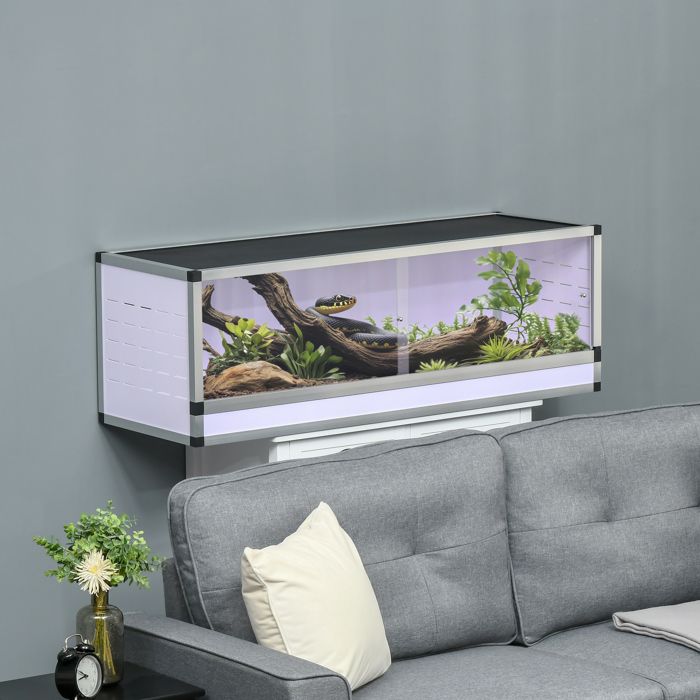 Terrarium pour reptiles en acrylique 120 x 40 x 40 cm boîte de nourrissage pour amphibiens insectes et araignées