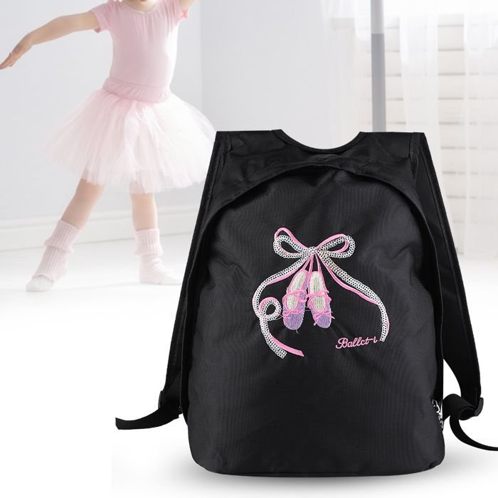 AUCUNE Sac de ballet Sac à dos de danse de Ballet pour filles sac de sport à sport module chaussures de danse noires à paillettes