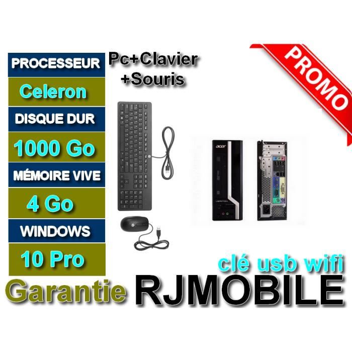 Acer Veriton X2610G - Celeron CPU G540 /@ 2.50GHz  4 Go RAM HDD 1000Go Intel Celeron  Windows 10 Reconditionné - Acer reconditionné disponible sur Cdiscount Seconde Vie