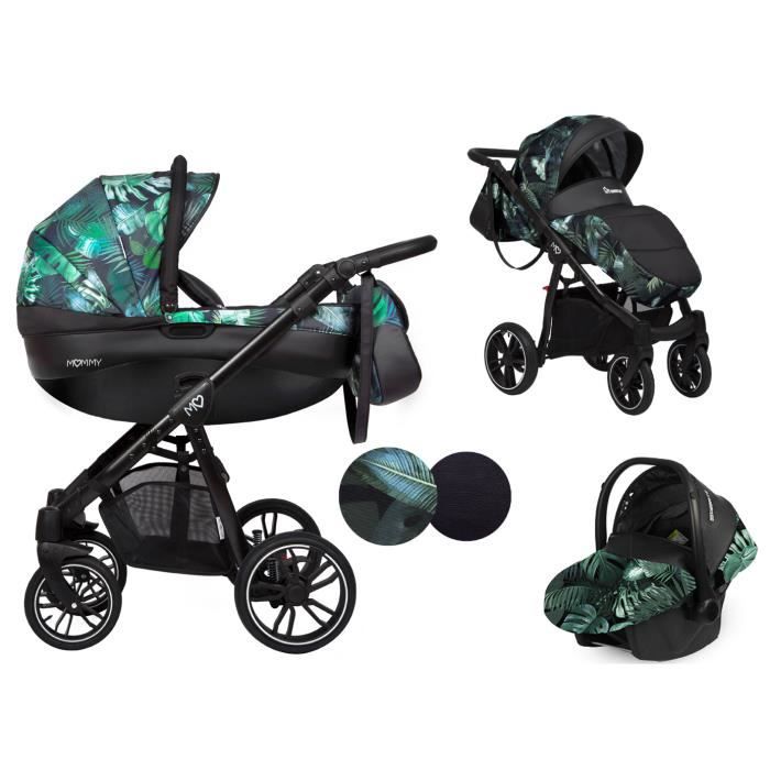 SOLENZO Poussette 3 en 1 landau siege et siege cosy style jungle vert Cdiscount Puericulture Eveil bebe