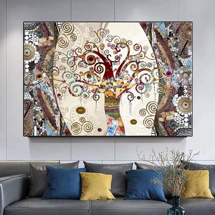 Célèbre l'arbre de vie de Gustav Klimt peinture affiches d'art mural et  impressions sur toile avec cadre 40x60cm[13922] - Cdiscount Maison