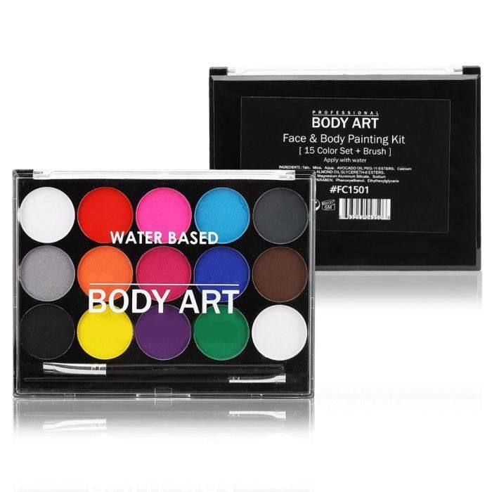 Peinture Peinture Acrylique Pour Le Corps 15 Couleurs De Maquillage  Ensemble De Corps De Visage-Gua - Cdiscount Beaux-Arts Et Loisirs Créatifs