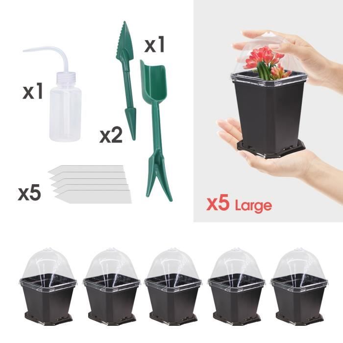 4 Boîtes De Germination Pour Semis - Plateau Jardinage Pour Fleurs Et Légumes (Vert)