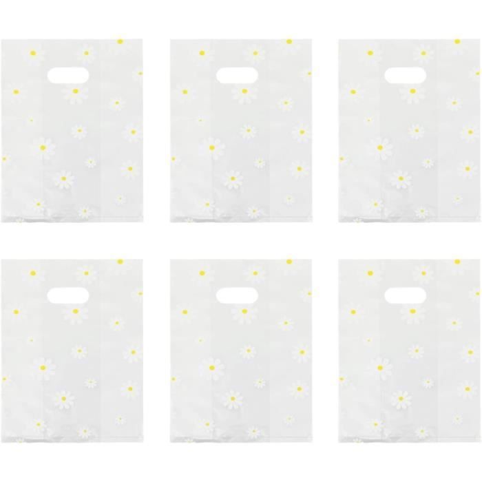 Lot De 50 Sacs À Biscuits En Plastique Transparent Avec Poignée Pour