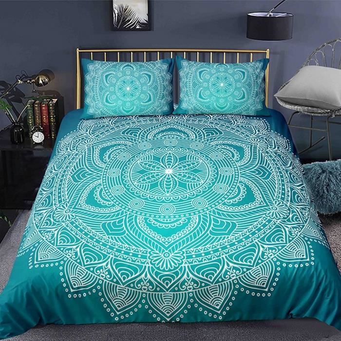 Housse De Couette Motif De Fleurs De Plantes 260X240 Cm Impression