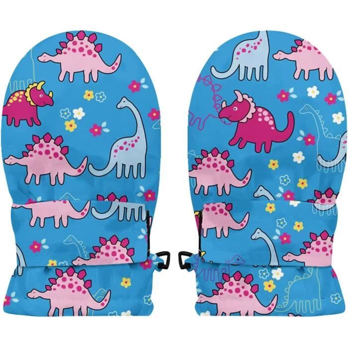Lot De 3 Paires Gants Hiver Enfant En Molleton - Mitaines Chaudes à Doigts Complets