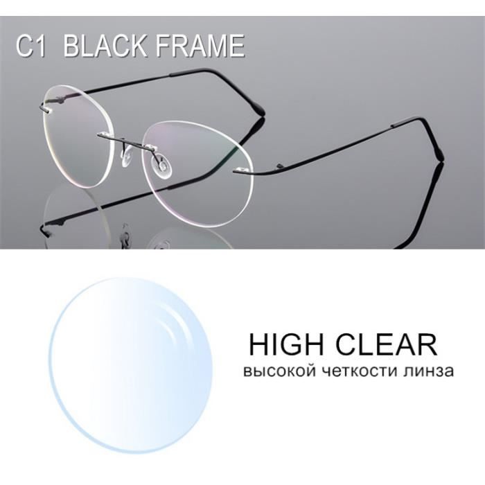 Lunette de vue store sans monture homme