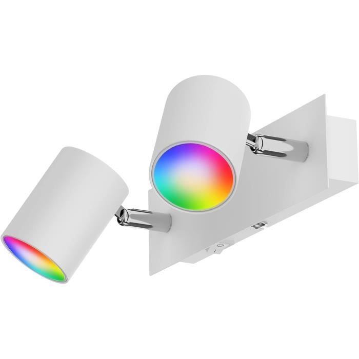 2X Lampe De Table Waika Avec Col De Cygne Et Interrupteur Noir Mat, Incl. Smart Home Lampe Led