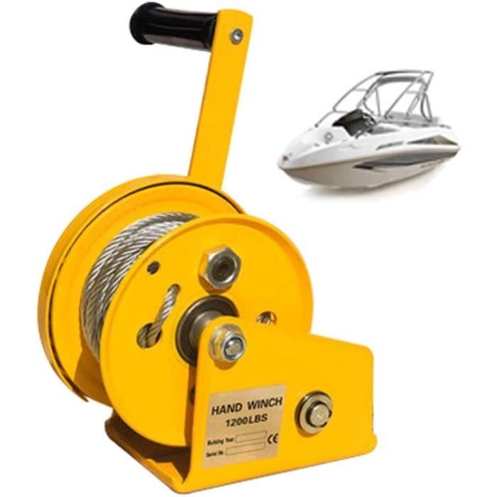 Treuil Manuel FreeTec 2500lbs Avec Cordon Polyester 10m - Treuil Bateau Et Remorquage