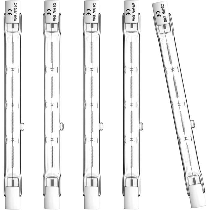 Ampoule Halogène - Lamkrtlp - R7s - 118mm - 400W - Dimmable - Blanc Chaud 2800K