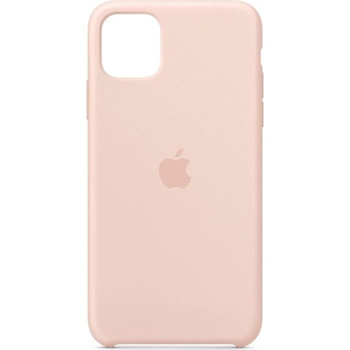 Apple Coque iPhone 11 en Silicone Rose des Sables Liquide Anti-Rayure Housse Protection Silicone Anti-Patinage Gel pour iPhone 11