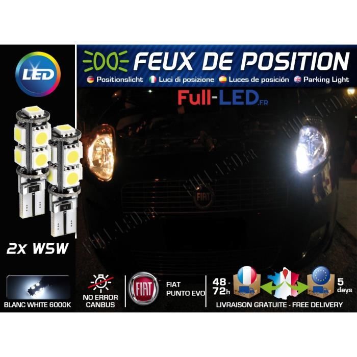 FIAT PUNTO EVO 199 55 W ice blue xenon high CANBUS LED Ampoules Phare Côté low
