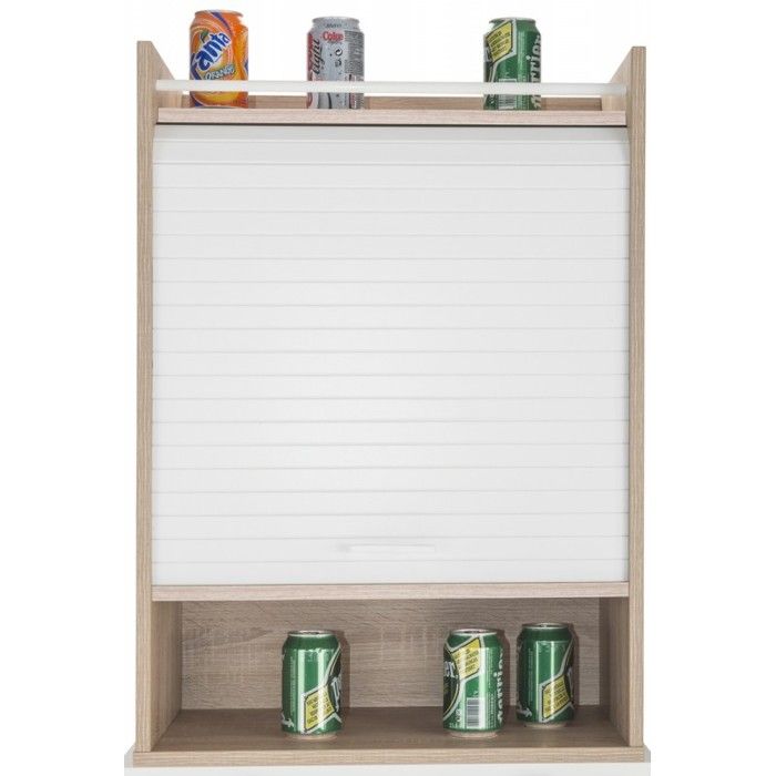Meuble De Cuisine Chene 1 Rideau 3 Niches Coloris Blanc Achat