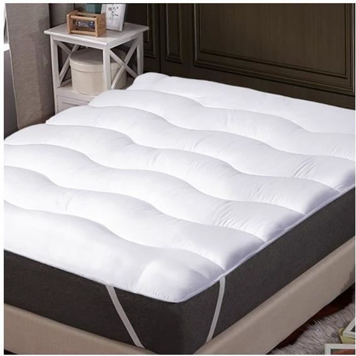  Surmatelas Glory Cloud Blanc 90x190cm  Epaisseur 5cm  Moelleux et &eacute;pais  Confort Cocooning 