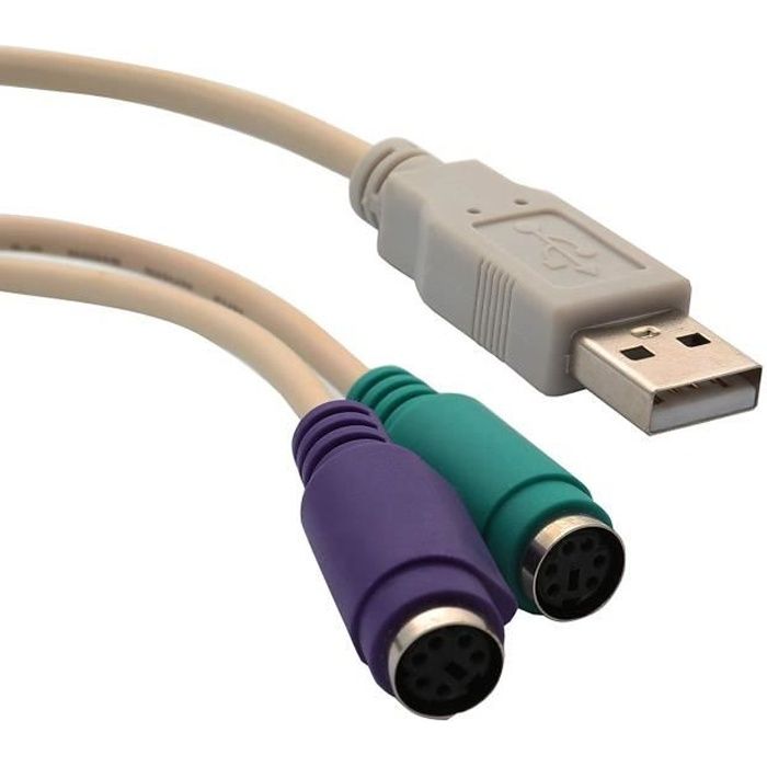 INECK® USB Mâle A Vers PS-2 Femelle Câble Adaptateur Convertisseur ...