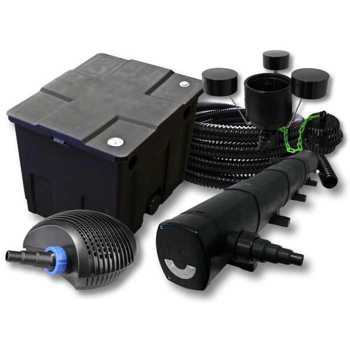 SunSun Kit complet: CBF-350 Filtre de bassin jusquà 12000 L Biologique CTF-3800 pompe de filtration 3600l/h 20W CUV-272 lampe uv