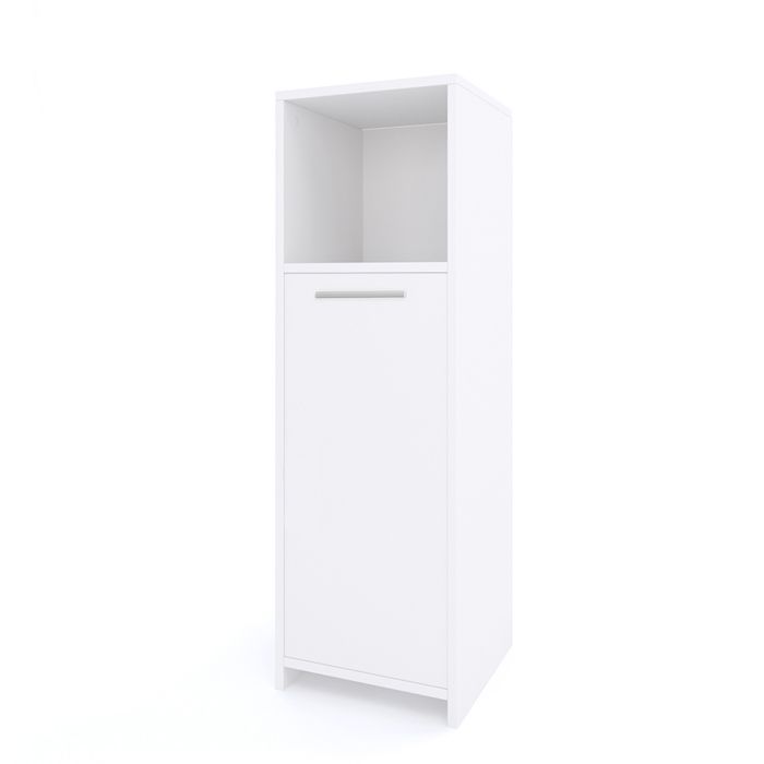 Vicco Meuble de salle de bain Kiko avec étagère armoire de toilette blanc laqué