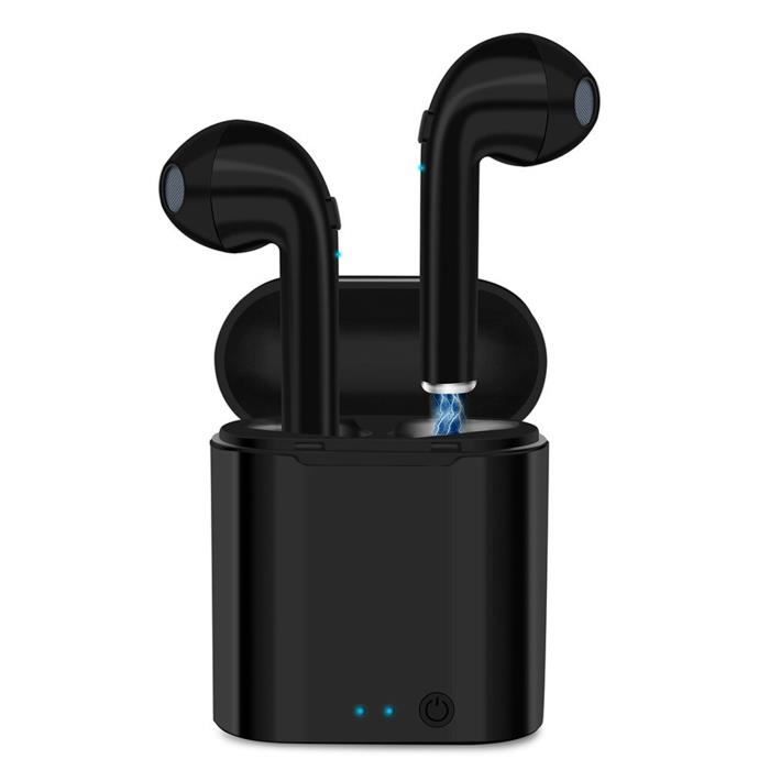 Écouteur Micro casque Oreillette Bluetooth Audio sans fil TWS I7S pour OPPO Reno 2 F Couleur Noir - Marque Yuan Yuan