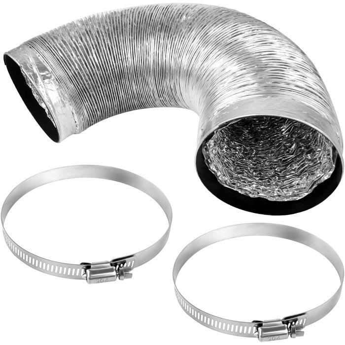 Gaine Ventilation En Aluminium, Tuyau D'evacuation En Aluminium Pour Hotte  Aspirante Sécheuse Climatiseur, Tuyau D'evacuation F A190 - Cdiscount  Electroménager