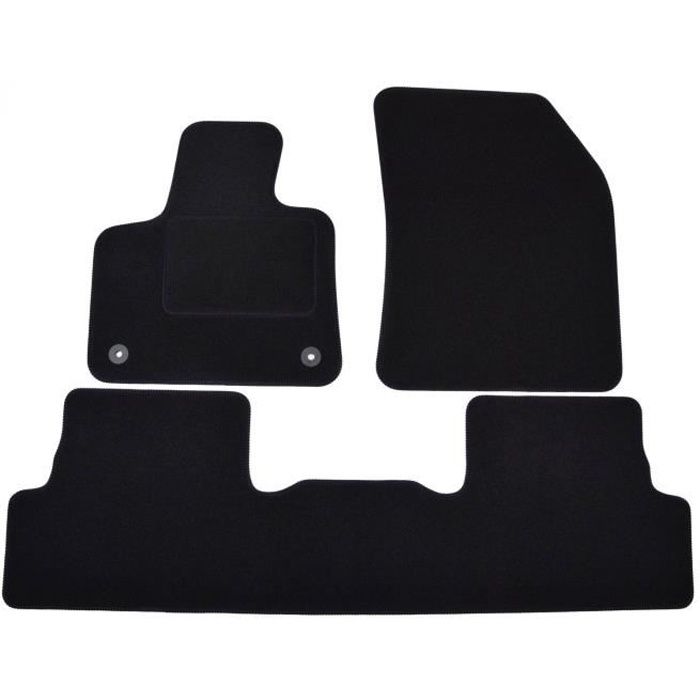 J&J Automotive | Tapis de Sol Noir Velours Compatible Avec PEUGEOT 3008 2017-prés 3pcs