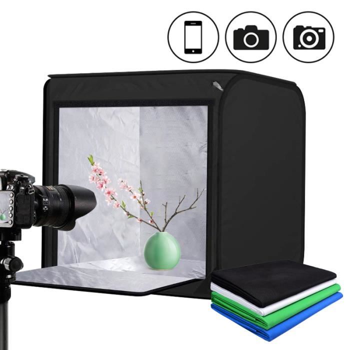 Boîte De Tente Photo Travor M80 800mm - Studio Portable - Fond Noir Pliable