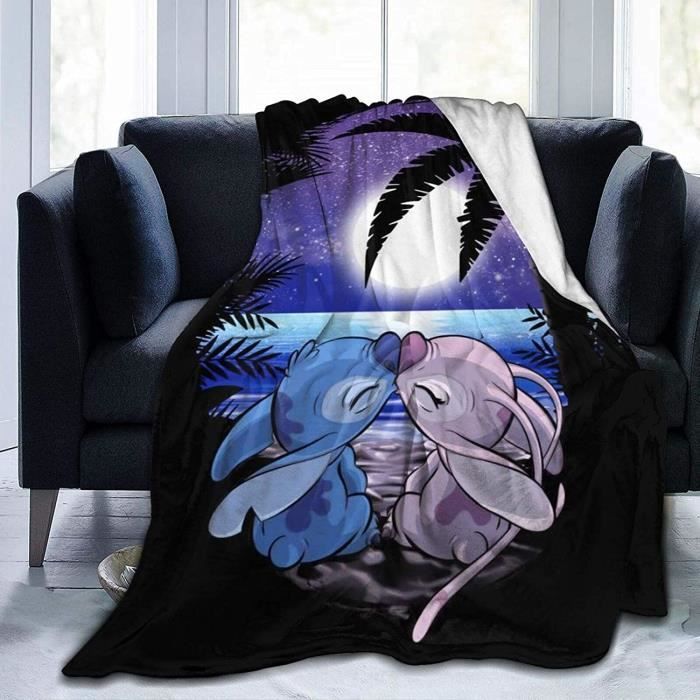 Lilo And Stitch Couverture Polaire Bleue Douce Et Confortable