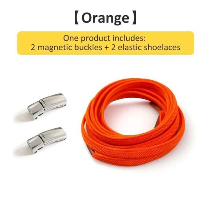 Valeur orange Lacets lastiques Aimant s pour Homme ou Femme