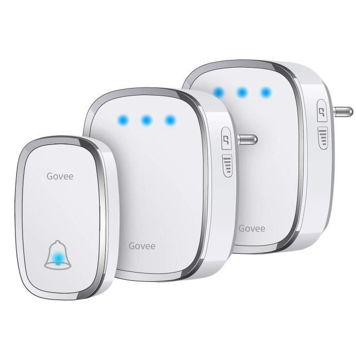 govee sonnette sans fil etanche kit de carillon sans fil avec 2 recepteurs enfi cdiscount bricolage