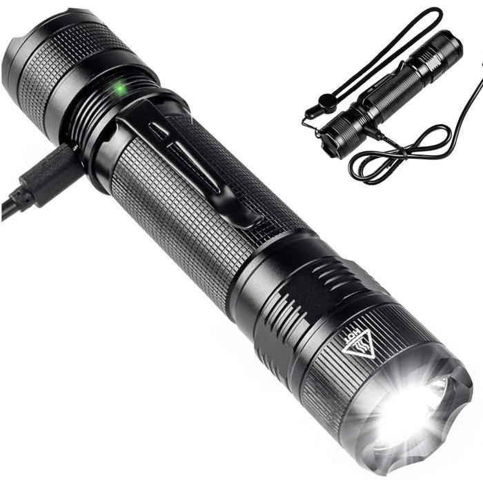 Lampe Torche Led Puissante Usb Rechargeable Militaire Ultra Brillante Ip67etanc Achat Vente Lampe De Poche Lampe Torche Led Puissante Cdiscount