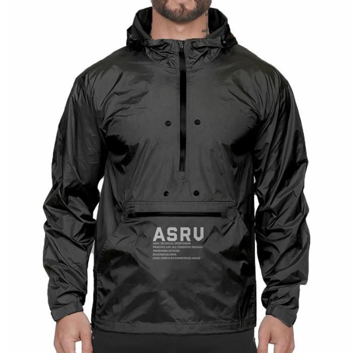 couleur Noir taille L Manteau coupe vent imperm able pour homme veste de course de chasse de randonn e en