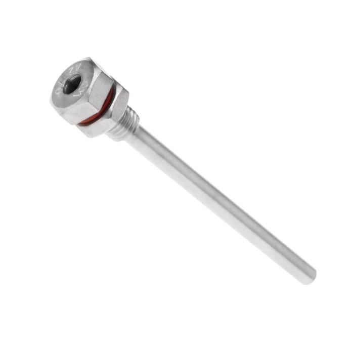 2 Manchons De Plongée Acier Inox 304 - 8x300mm Filetage G1/2, Pour Capteurs Température - 3
