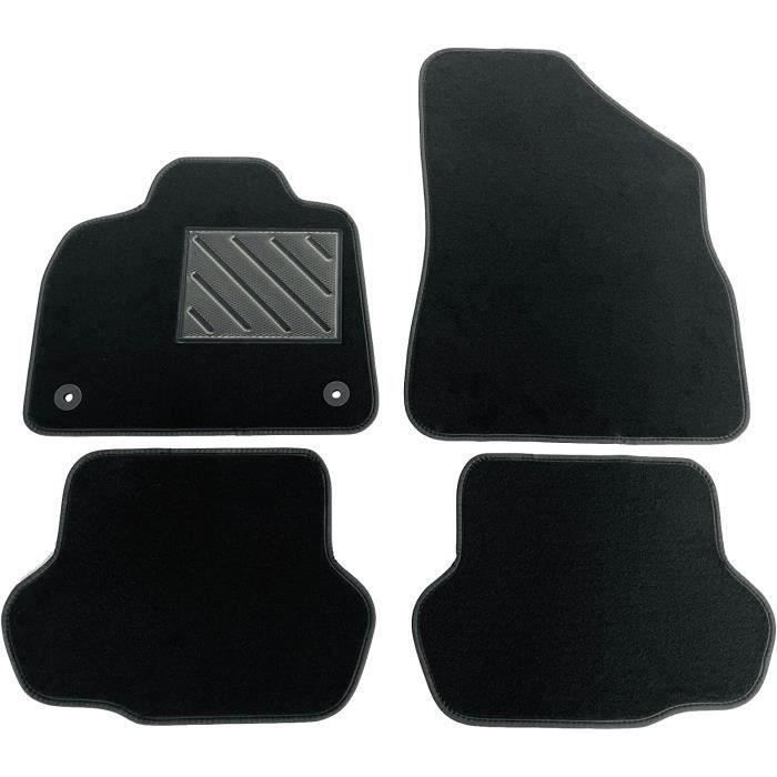 Tapis de Sol de Voiture pour Citroen DS4 2011-2015 TPE Antidérapant Noir 4Pcs