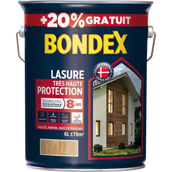 lasure satinee chataignier haute protection 8 ans 6l cdiscount bricolage