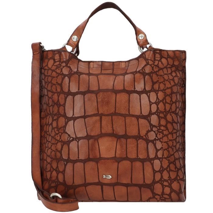 Sac à main Campomaggi Cuir 35 cm cognac - Effet vieilli - Femme Sac à main Campomaggi Cuir 35 cm cognac - Effet vieilli - Femme