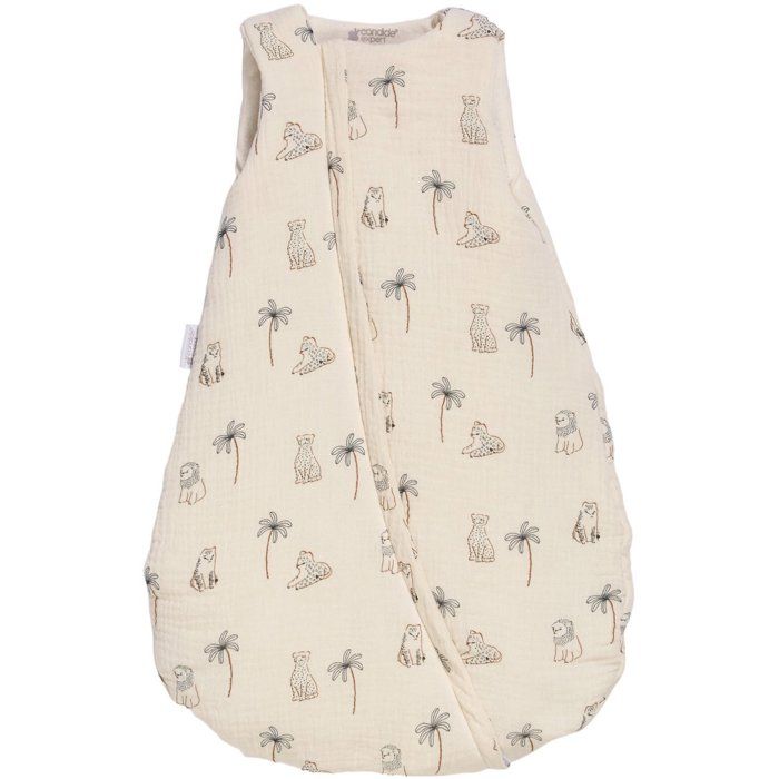 Mini douillette - CANDIDE - 55 cm - 0/3 mois - Blanc imprimé lange tigre