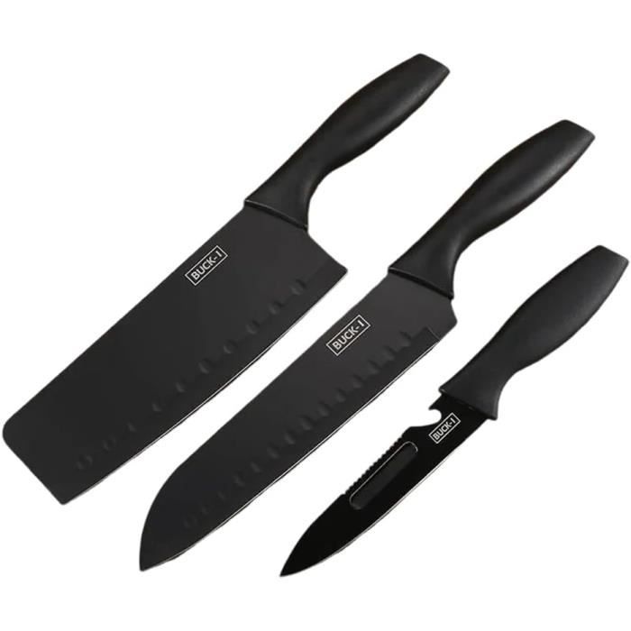 Denkich Couteau Cuisine, 6 Pièces Set Couteau Cuisine en Acier