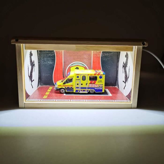 Vitrine Pour Maquettes De Voitures 1/64 - 8 Cases - Dimensions 19.5x17x4.4cm - Plastique Transparent