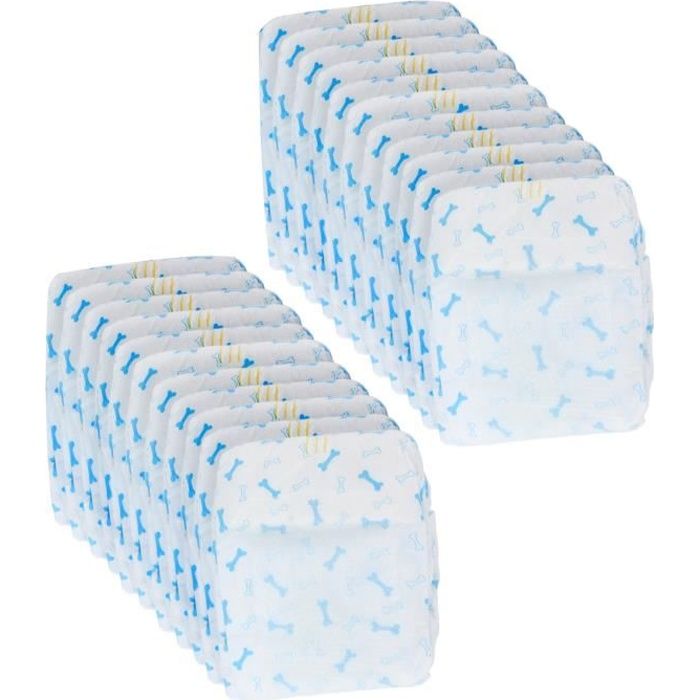Couches pour chiens mâles - LVX - S 22 Pcs - Désodorisation au charbon de bambou