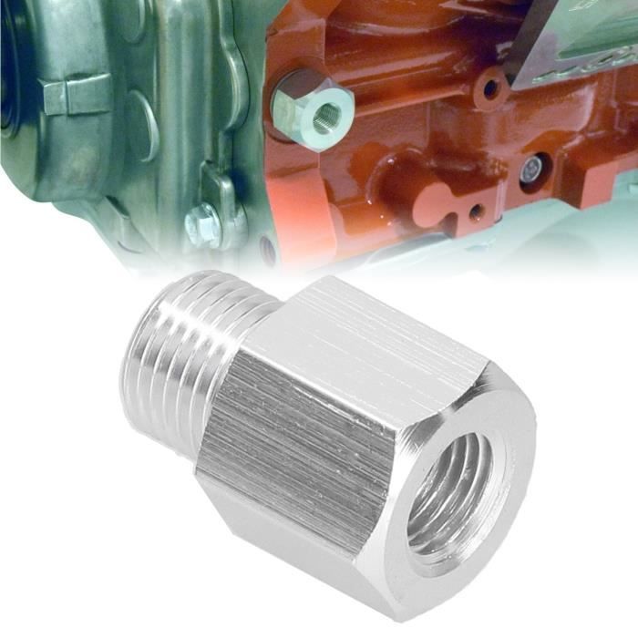 Adaptateur Capteur Pression Huile - Acier Inox 304 - Filetage 1/8 NPT Et M12x1.5 - Pour Turbo