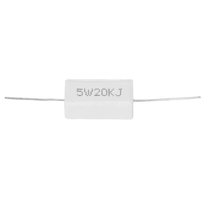 Résistance Ciment 10W 3,9 Ohm - Lot De 5 Pièces - Axiale Blanc - Tolérance ±5%